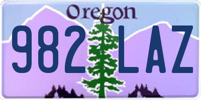 OR license plate 982LAZ