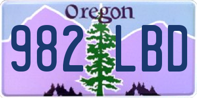 OR license plate 982LBD
