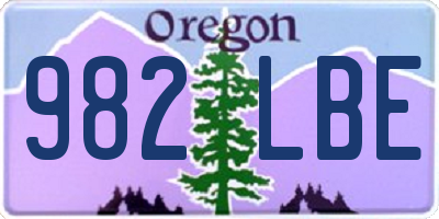 OR license plate 982LBE