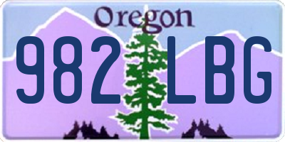 OR license plate 982LBG