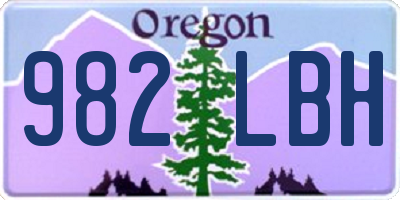 OR license plate 982LBH