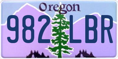OR license plate 982LBR