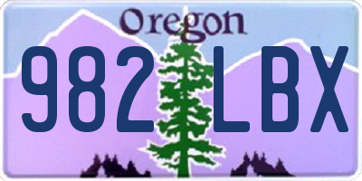 OR license plate 982LBX
