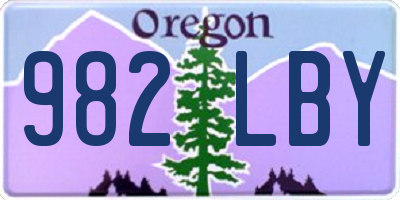 OR license plate 982LBY