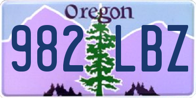 OR license plate 982LBZ