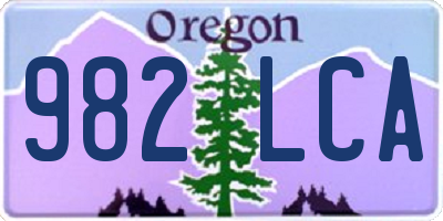 OR license plate 982LCA