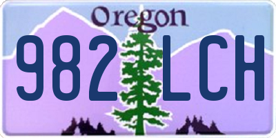 OR license plate 982LCH