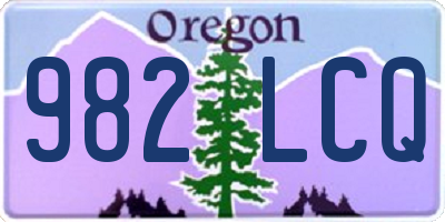 OR license plate 982LCQ