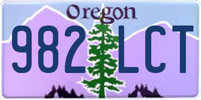 OR license plate 982LCT