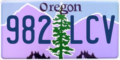 OR license plate 982LCV