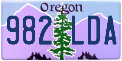 OR license plate 982LDA