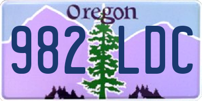 OR license plate 982LDC