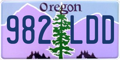 OR license plate 982LDD