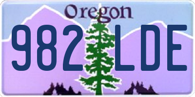 OR license plate 982LDE