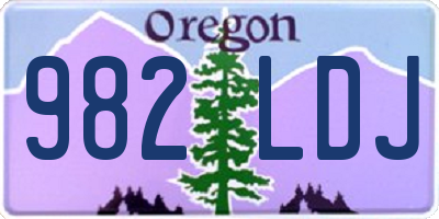 OR license plate 982LDJ