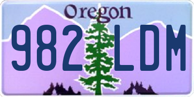 OR license plate 982LDM