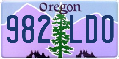 OR license plate 982LDO