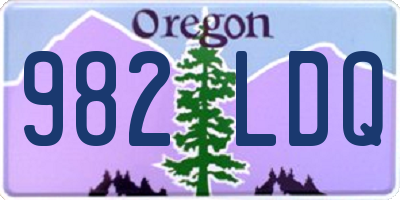 OR license plate 982LDQ