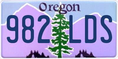 OR license plate 982LDS