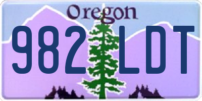 OR license plate 982LDT
