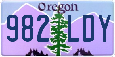 OR license plate 982LDY
