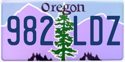 OR license plate 982LDZ