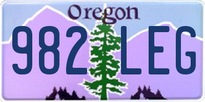OR license plate 982LEG
