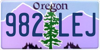 OR license plate 982LEJ