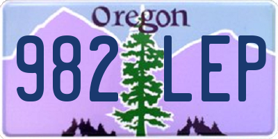 OR license plate 982LEP