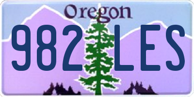 OR license plate 982LES