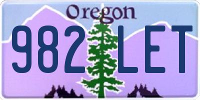 OR license plate 982LET