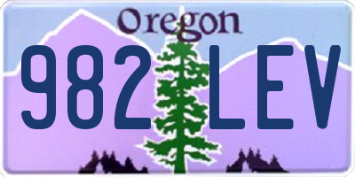 OR license plate 982LEV