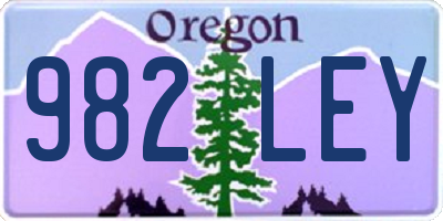 OR license plate 982LEY