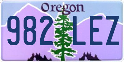 OR license plate 982LEZ