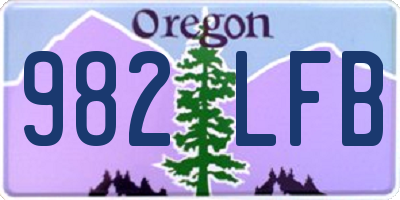 OR license plate 982LFB