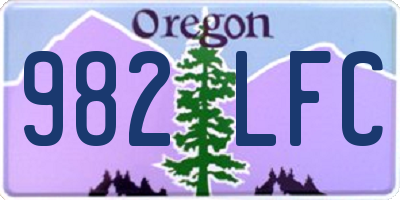 OR license plate 982LFC