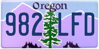 OR license plate 982LFD