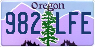 OR license plate 982LFE