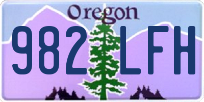 OR license plate 982LFH