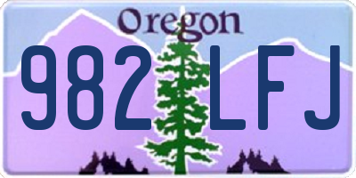 OR license plate 982LFJ