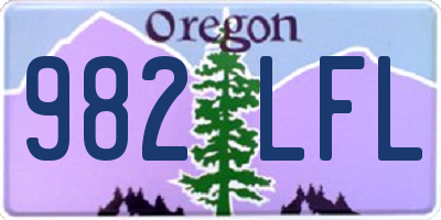 OR license plate 982LFL