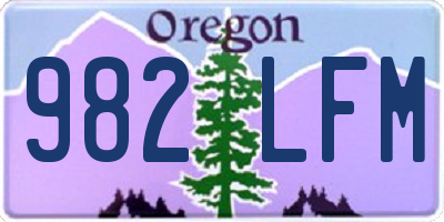 OR license plate 982LFM