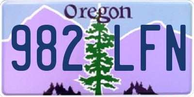 OR license plate 982LFN