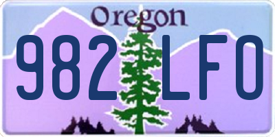 OR license plate 982LFO