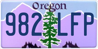 OR license plate 982LFP
