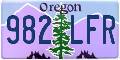 OR license plate 982LFR