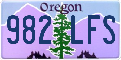 OR license plate 982LFS