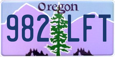 OR license plate 982LFT