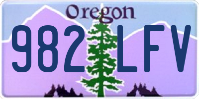 OR license plate 982LFV