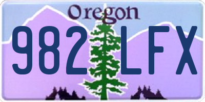 OR license plate 982LFX